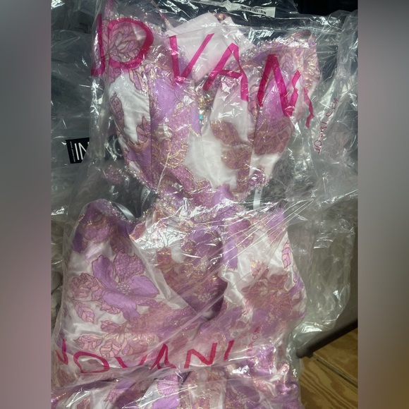 Jovani pink Floral Backless Gown - Picture 5 of 5